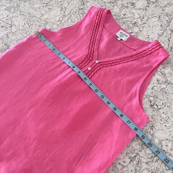 Hiho Tortola 100% Linen Tank Top Women’s Size Small Tunic Pink Boho Lagenlook - Picture 6 of 9
